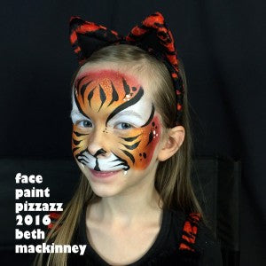 Tiger facepainting step-by-step - Glitterify Me