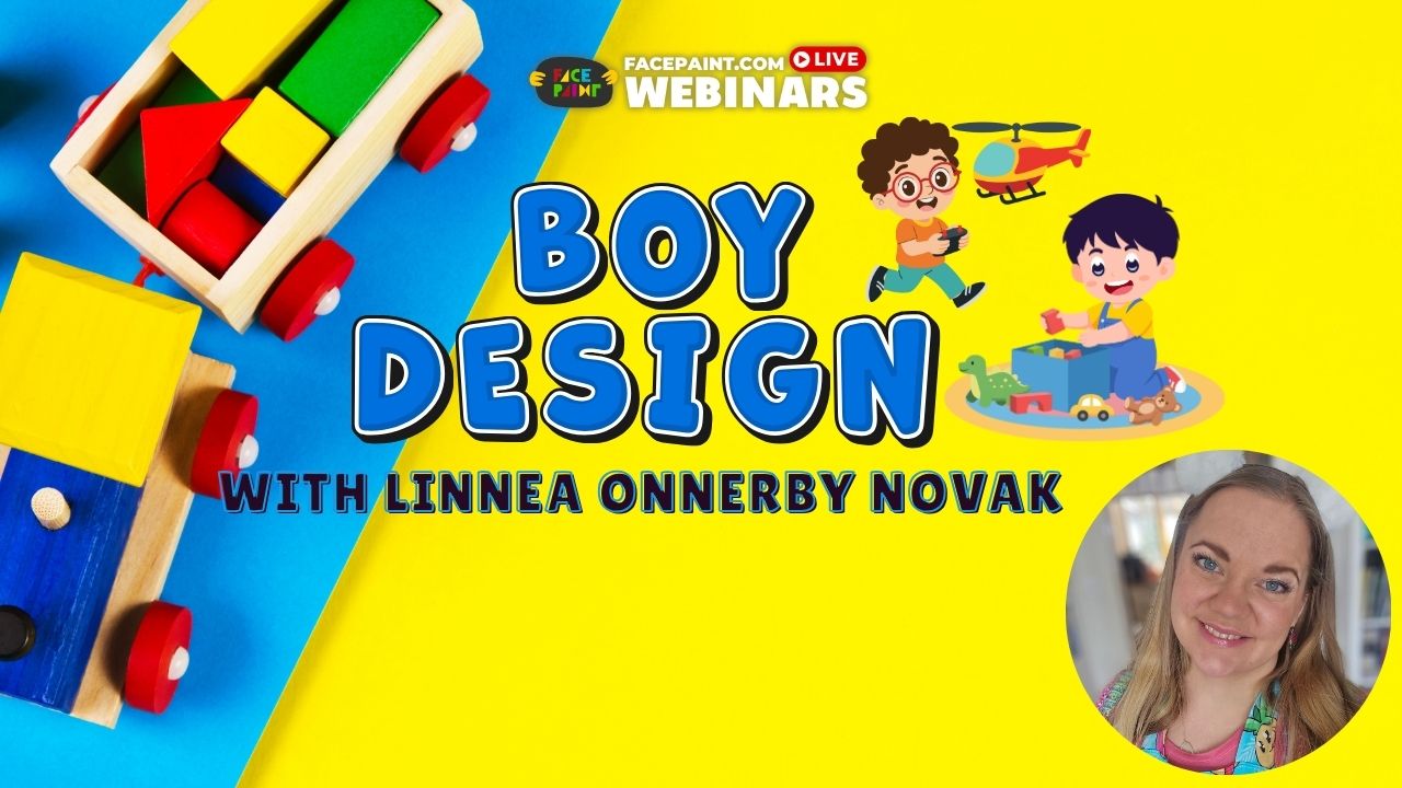 Boy Face Painting Designs Webinar with Linnéa Önnerby Novak