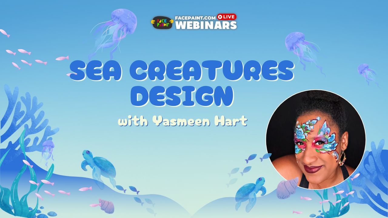 Sea Creature Face Painting Designs Webinar with Yasmeen Hart