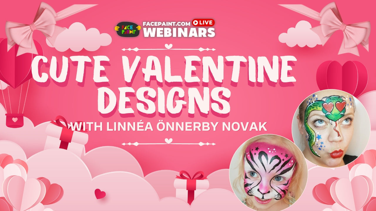 Cute Valentine's Day Face Painting Designs with Linnéa Önnerby Novak