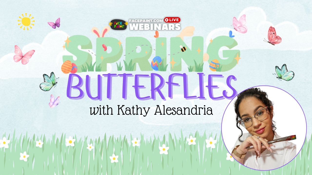 Spring Butterfly Face Painting Designs with Kathy Vergara Webinar