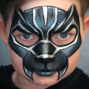 Black Panther Face Paint Design by Artist Ashlie Alvey 