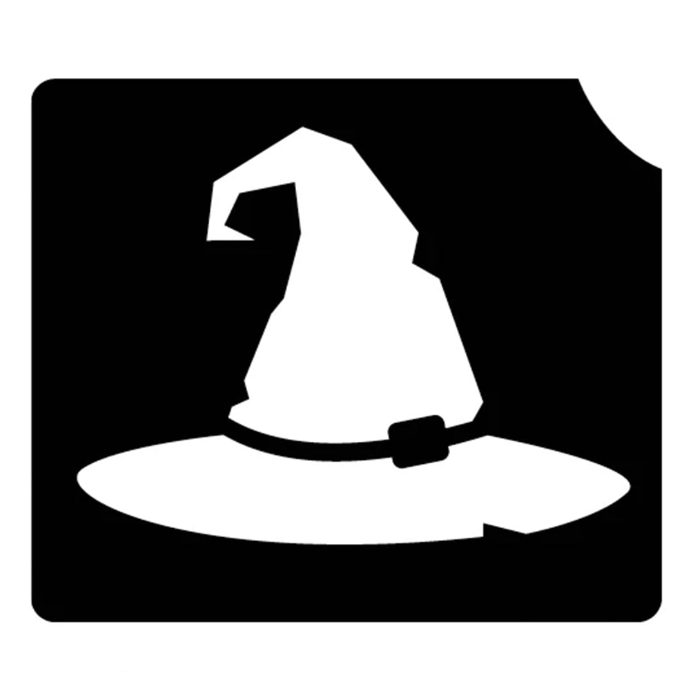 Art Factory Glitter Tattoo Stencil - Witch Hat 858 (5/PK)