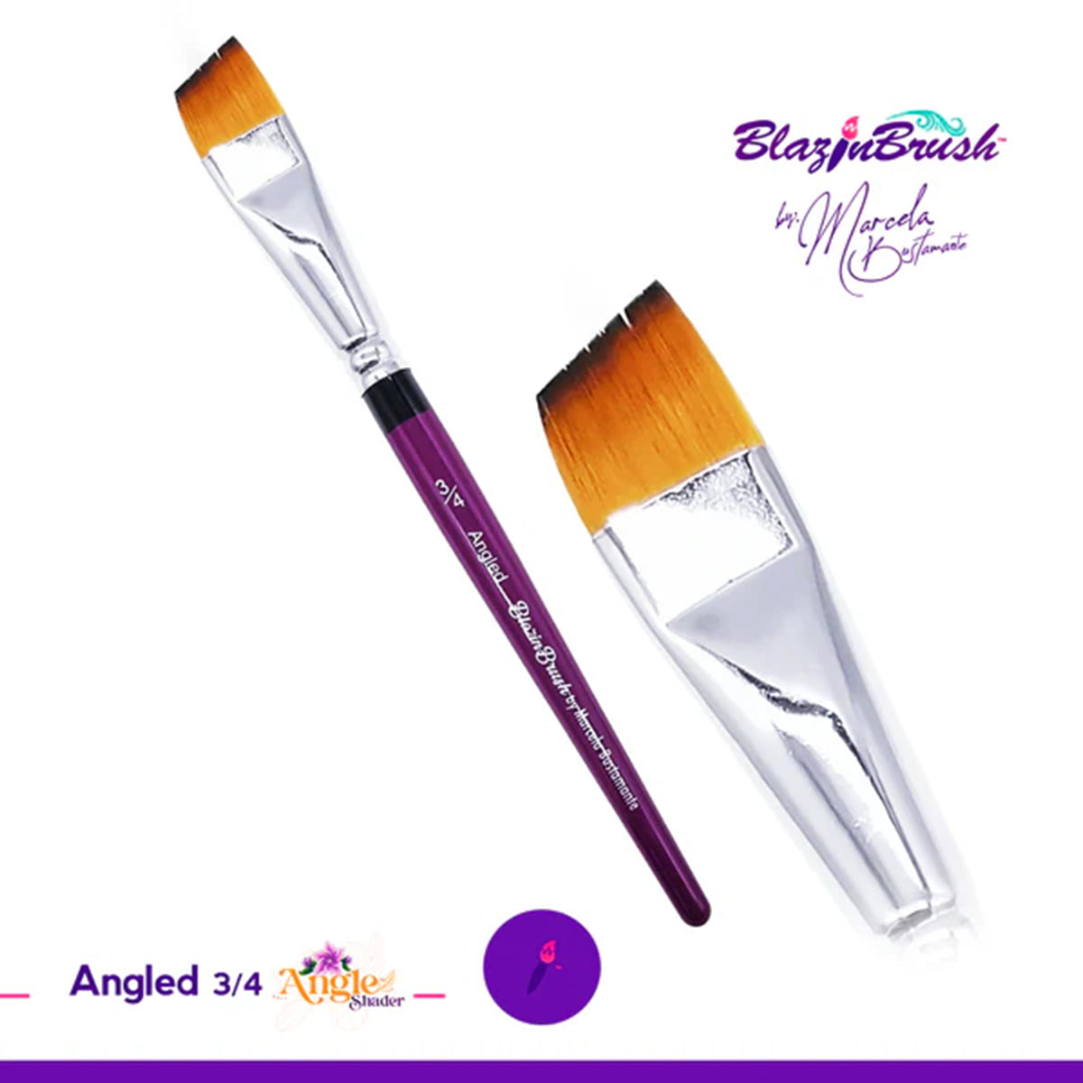 Blazin Brush by Marcela Bustamante - Angled Shader (3/4")