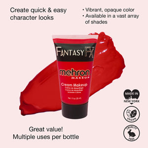 Mehron Fantasy FX Face Paint Tubes - Red R (1 oz)