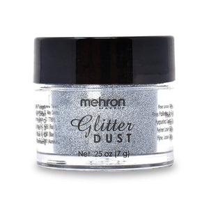 Mehron Glitter Dust - Gun Metal (0.25 oz/7 gm)
