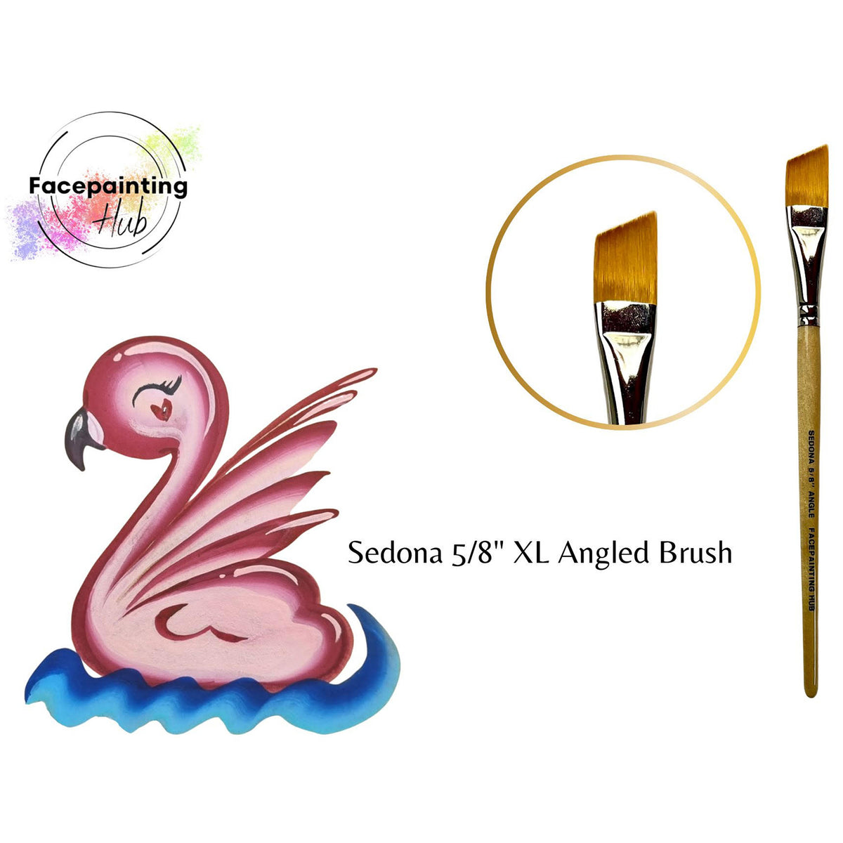 Facepainting Hub Angle Brush - Sedona XL (5/8")