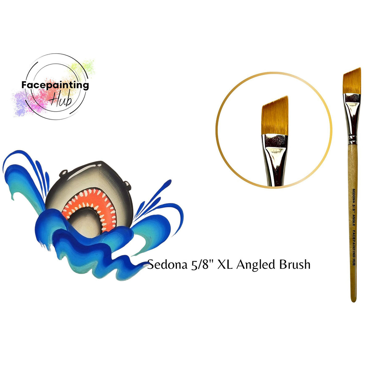 Facepainting Hub Angle Brush - Sedona XL (5/8")