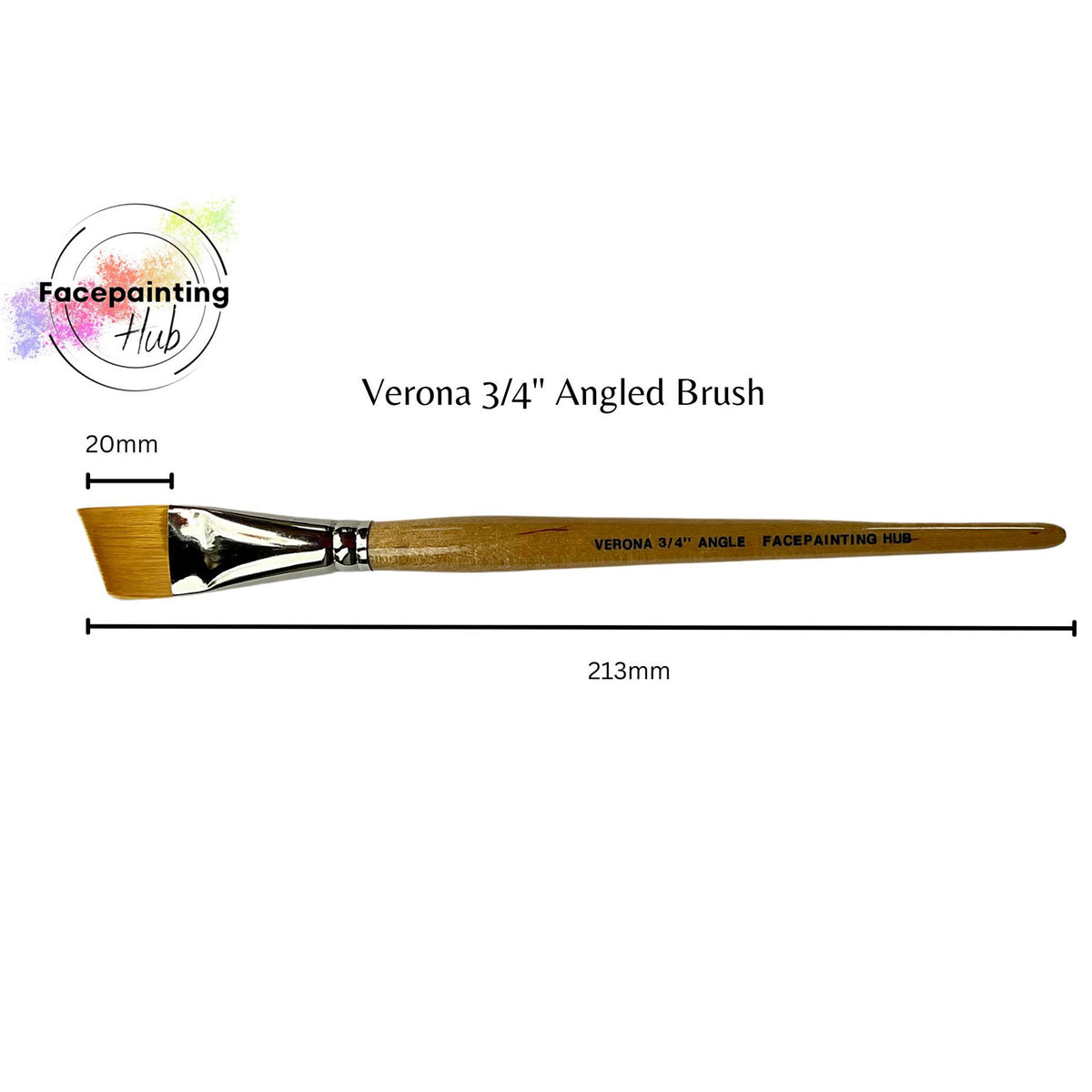 Facepainting Hub Angle Brush Brush - Verona (3/4")