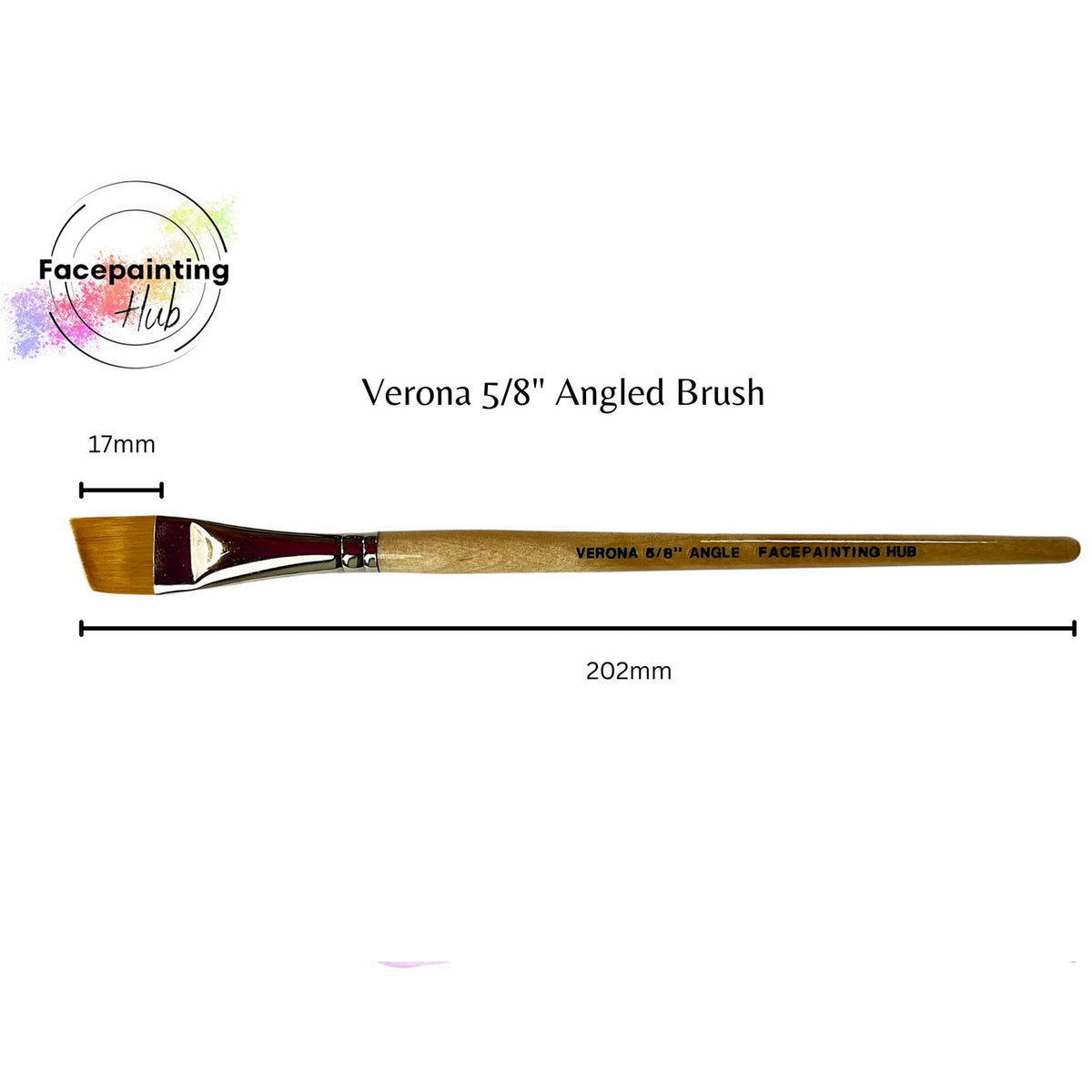 Facepainting Hub Angle Brush Brush - Verona (5/8")