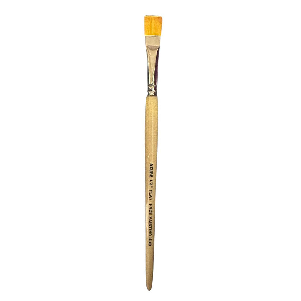 Facepainting Hub - Azure Flat Brush (1/2")