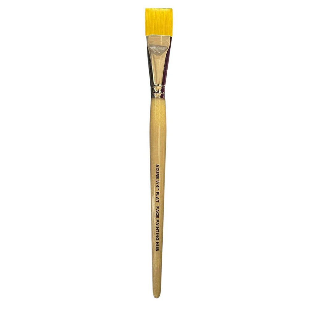Facepainting Hub - Azure Flat Brush (3/4")
