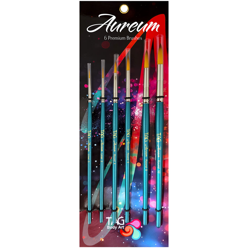 TAG Brush Set - Premium Aureum Round & Liner 6 Set
