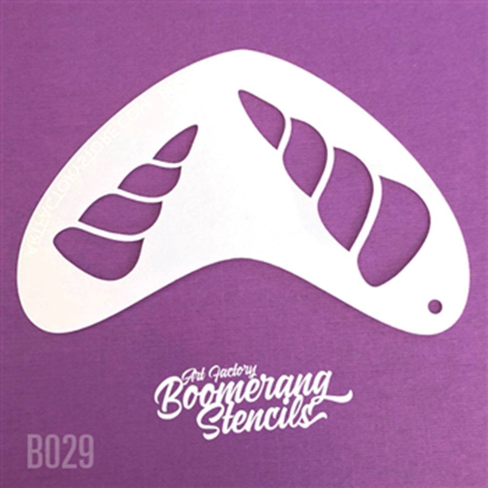 Art Factory Boomerang Stencil - Unicorn (B029)