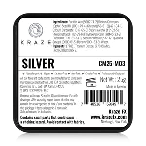 Kraze FX Face Paint - Metallic Silver (25 gm)