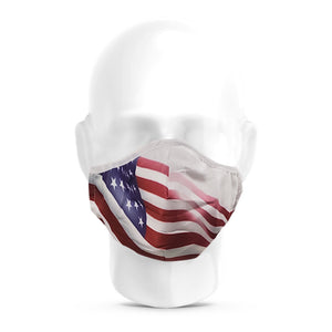 Anti Pollution Dust Face Mask with Activated Carbon Filter PM2.5 - US Flag