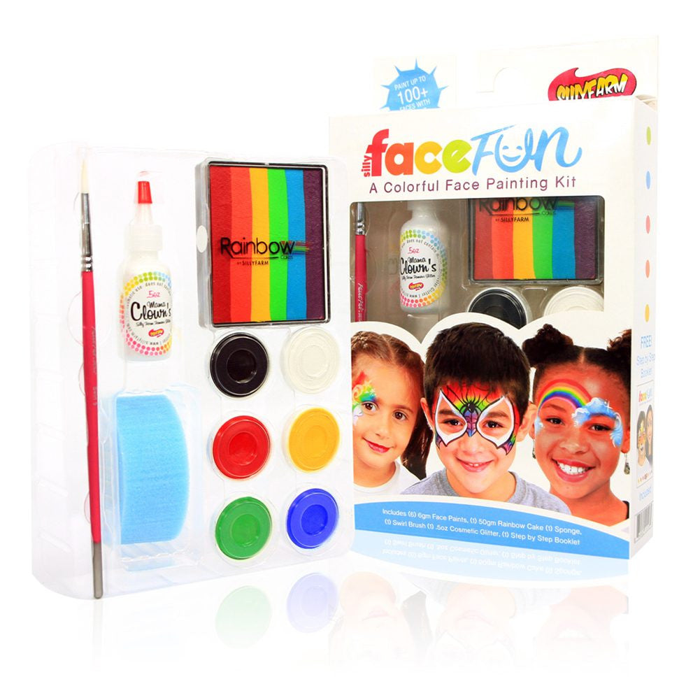 Silly Farm Face Fun Kit - Rainbow Party