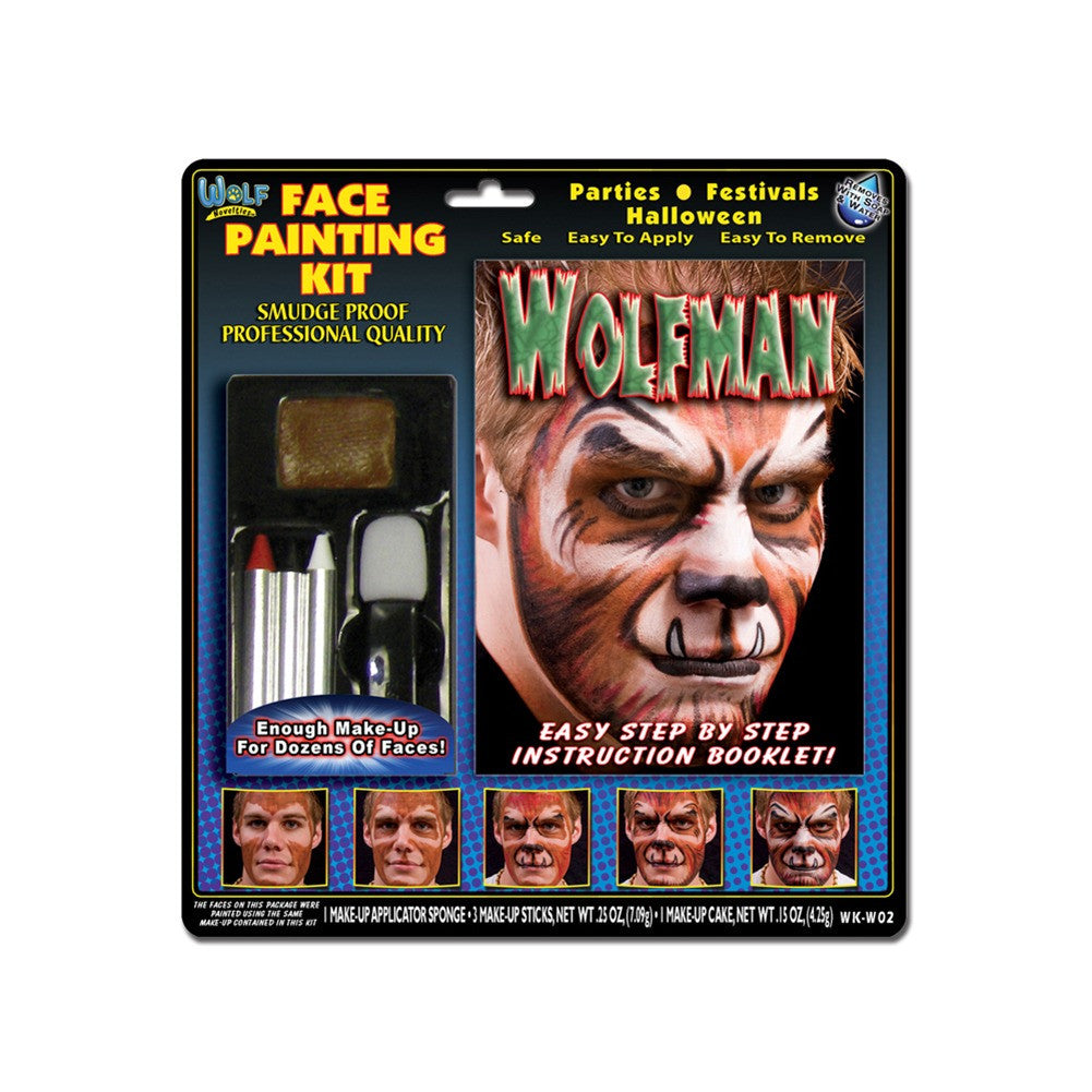 Wolfe Wolfman Face Painting Kits (4 Colors)