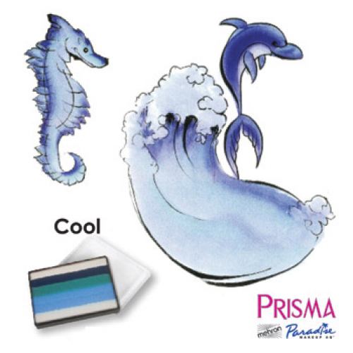 Paradise Prisma Rainbow Face Paints - Cool 806-658 (1.75 oz/50 gm)