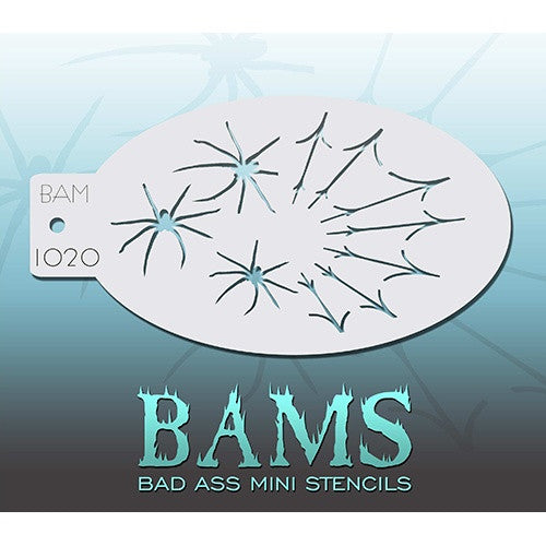 Bad Ass Mini Stencils - Web & Spiders - BAM1020