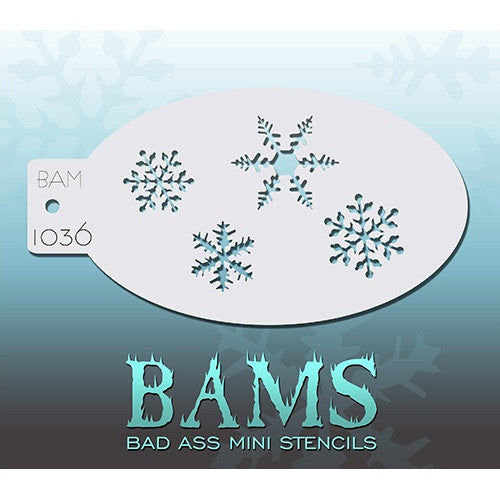 Bad Ass Mini Stencils - Snowflakes - BAM1036