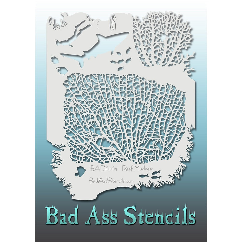 Bad Ass Full Size Stencils - Reef Madness - BAD6064