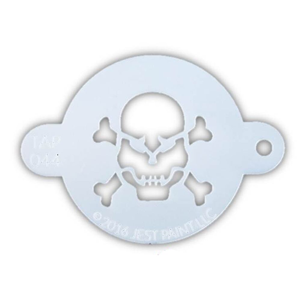 TAP Face Painting Stencil - Skull with Crossbones (044)