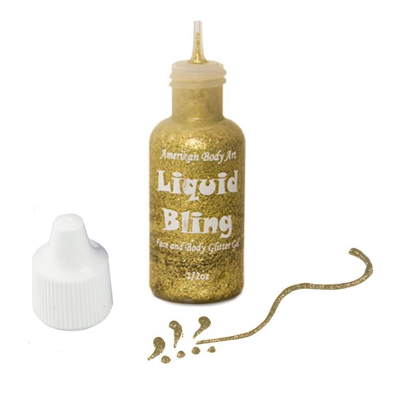 Amerikan Body Art Liquid Bling Glitter - Brilliant Gold (0.5 oz)