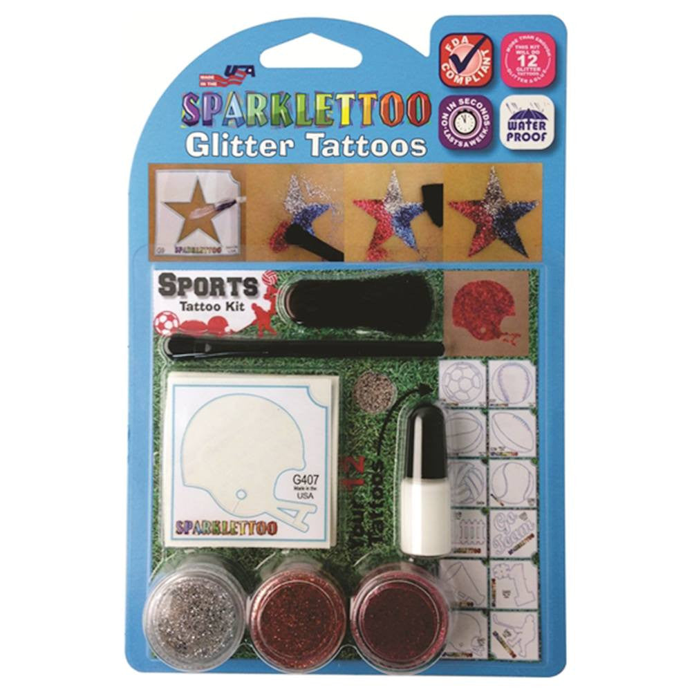 Ruby Red Glitter Tattoo Kit - Sport