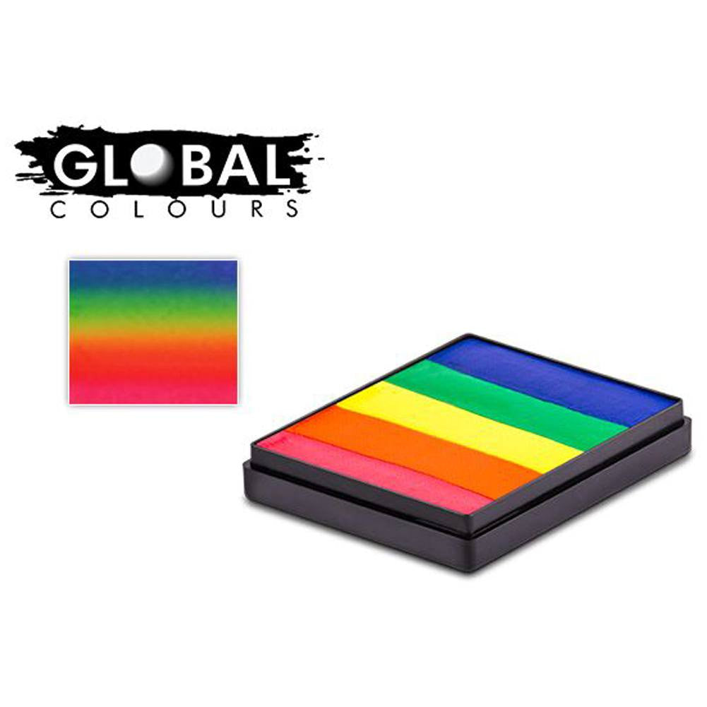 Global Body Art Rainbow Split Cake - Neon Rainbow (50 gm)