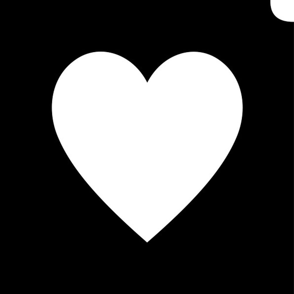 Glimmer Body Art Glitter Tattoo Stencils -Emoji Heart (5/pack)