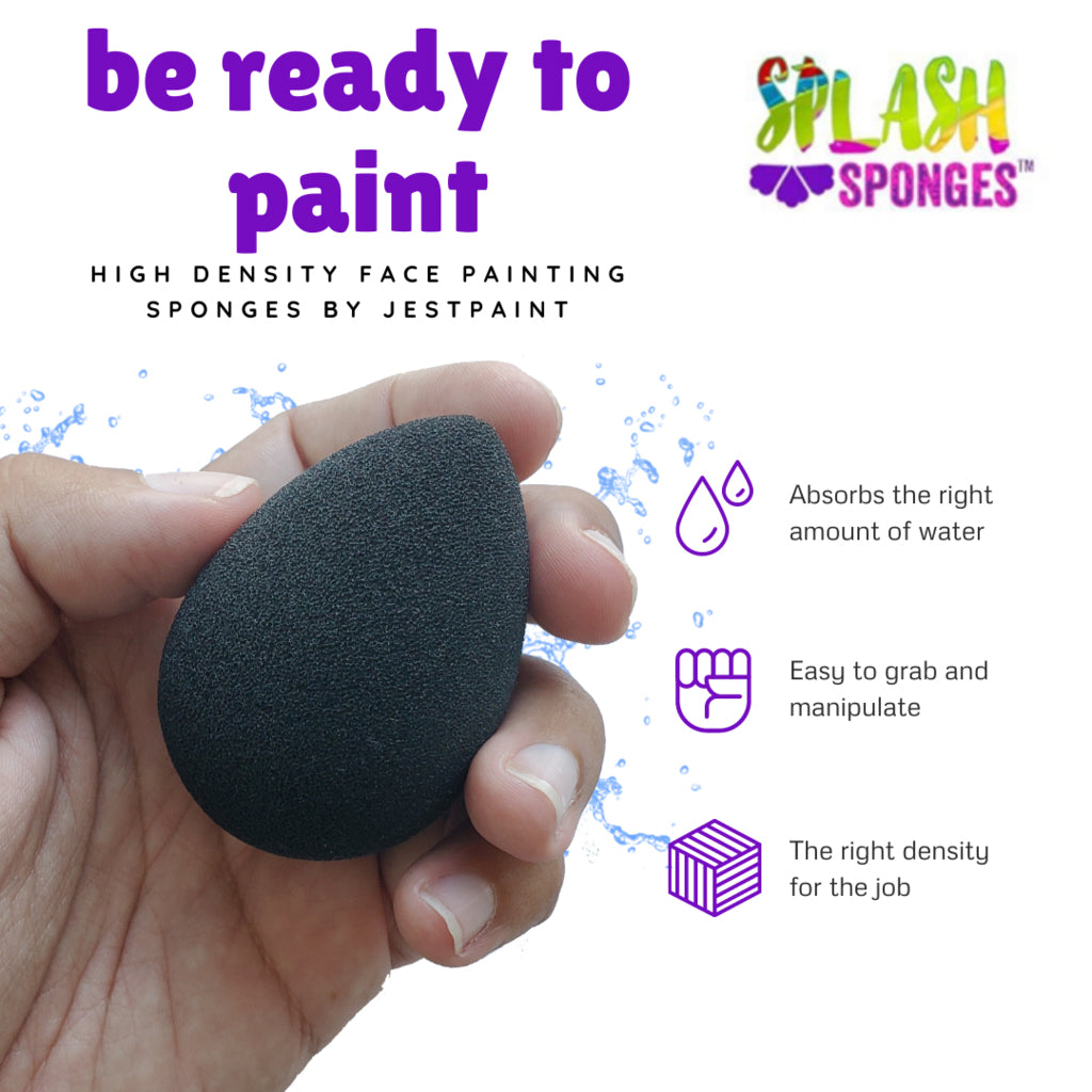Jest Paint Splash High Density Face Painting Sponges - Droplet (6/pack)