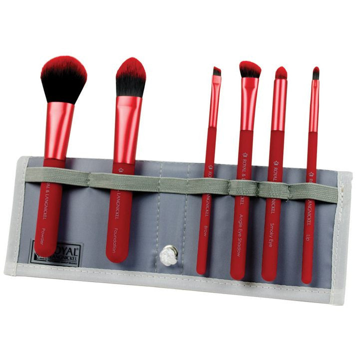 Royal and Langnickel MODA 7-Piece Total Face Brush Set - Red