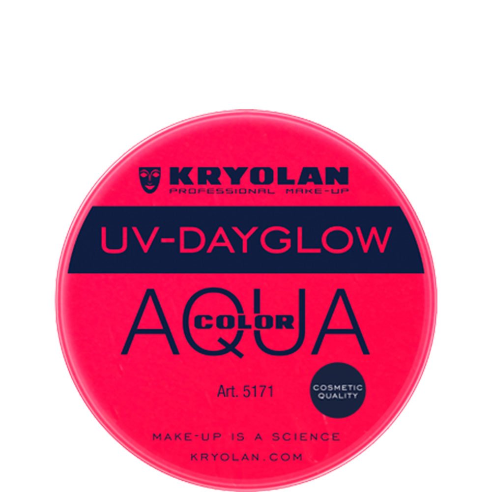 Kryolan Aquacolor Cosmetic Grade UV-Dayglow -Red (8 ml)