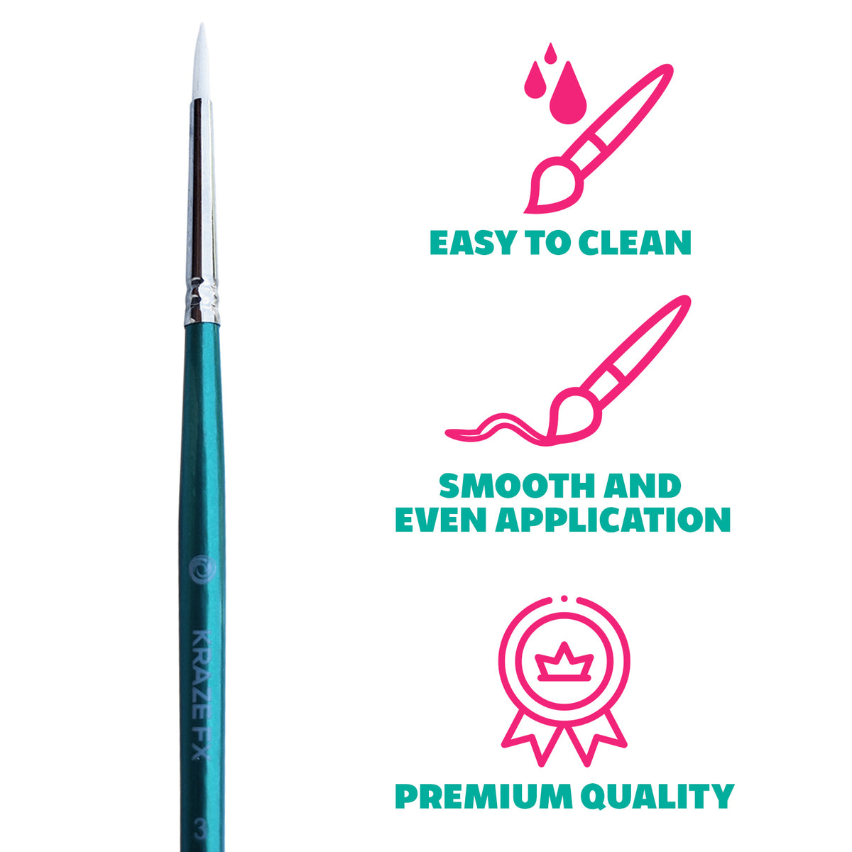 Kraze FX #3 Round Brush (1/16")