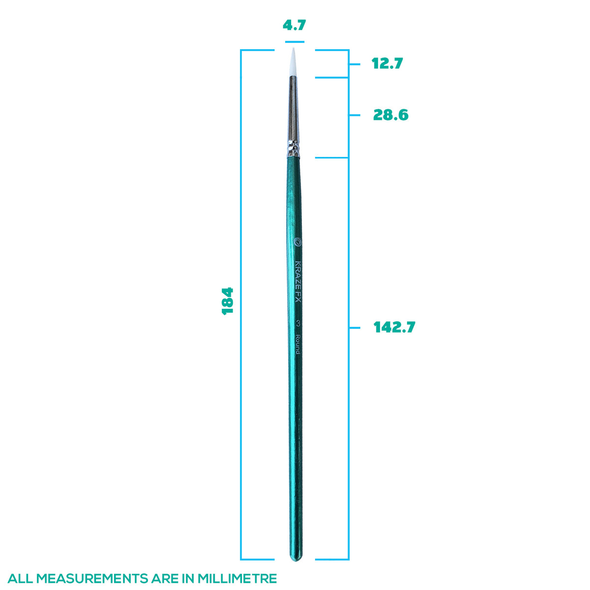 Kraze FX #3 Round Brush (1/16")