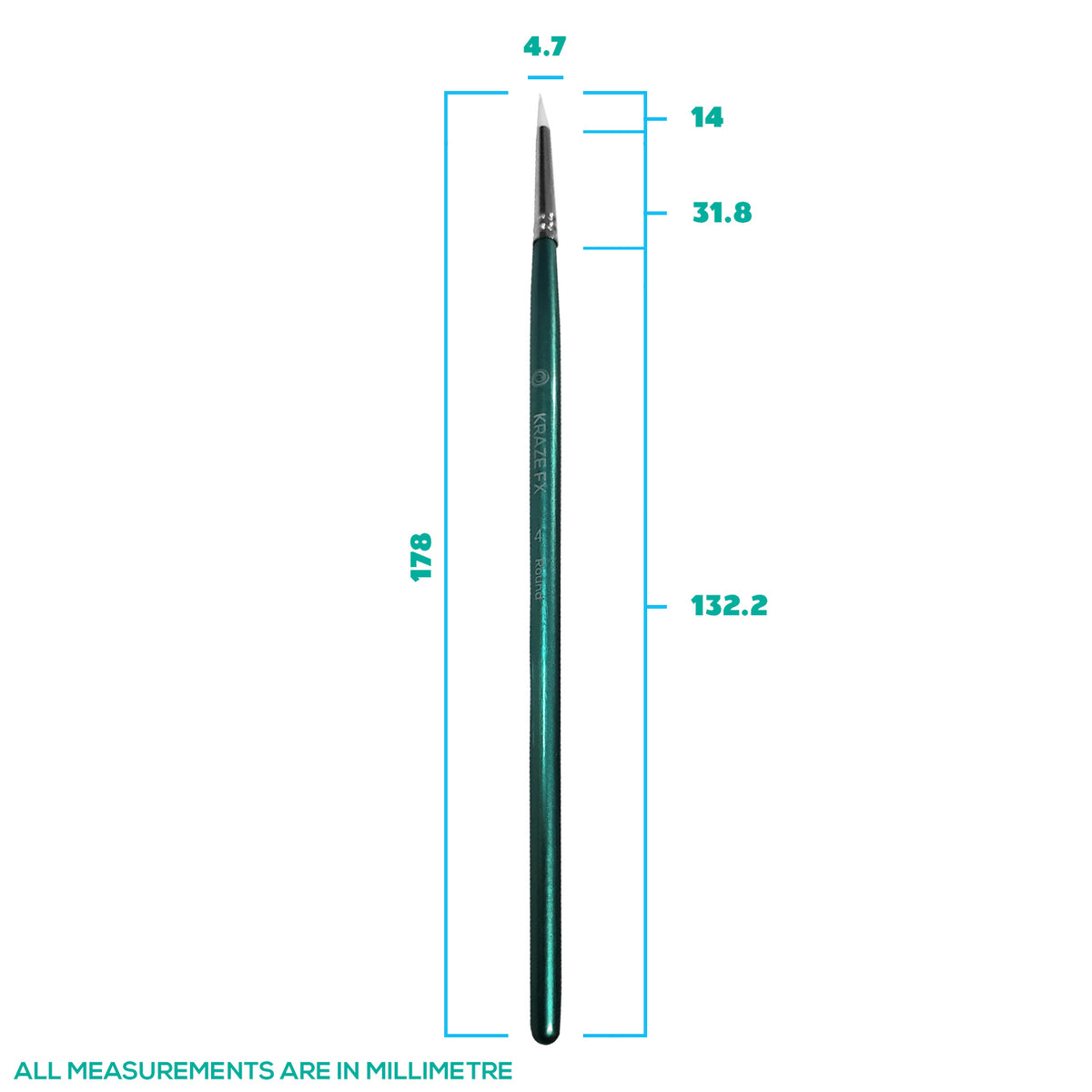 Kraze FX #4 Round Brush (1/8")