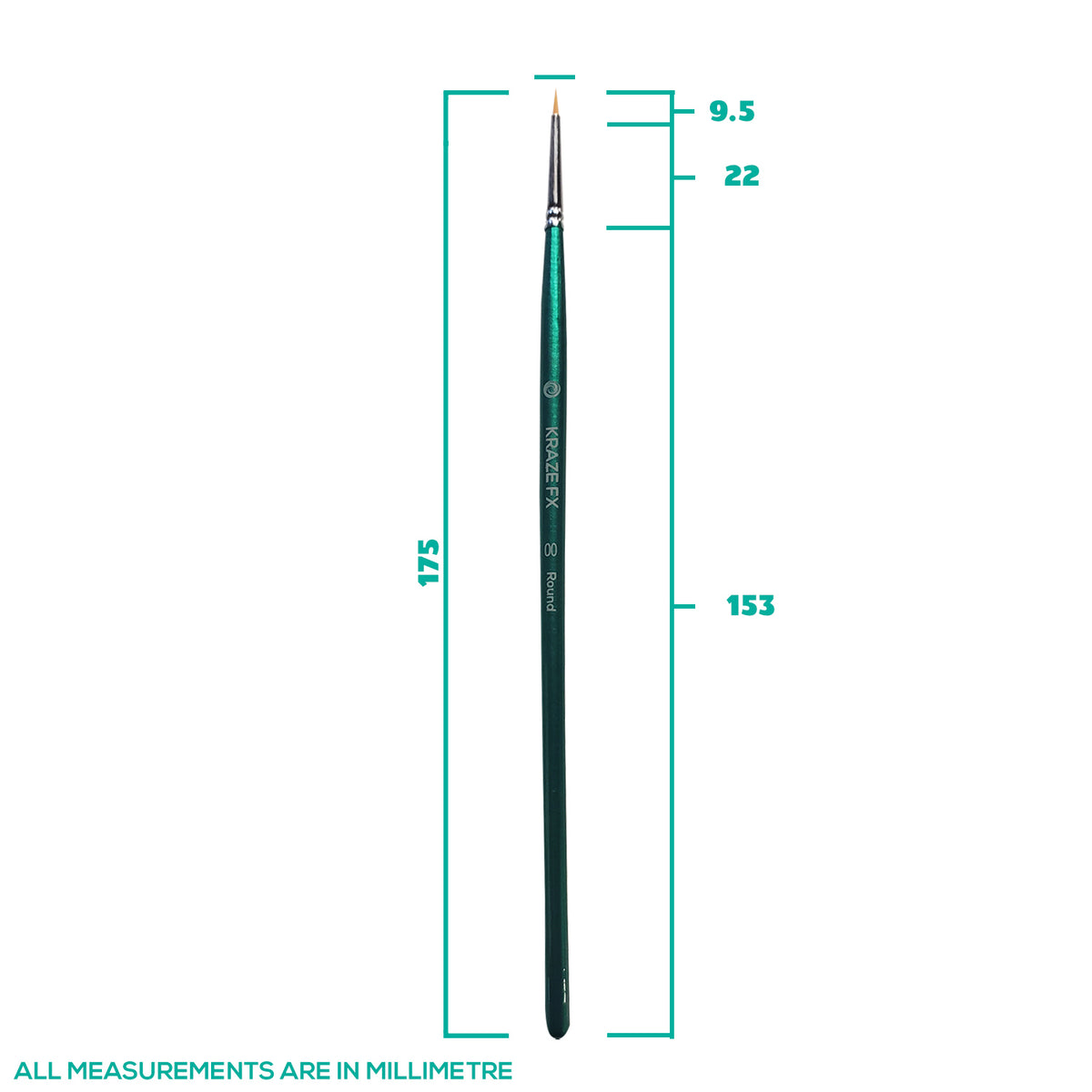 Kraze FX #00 Round Brush (1/16")