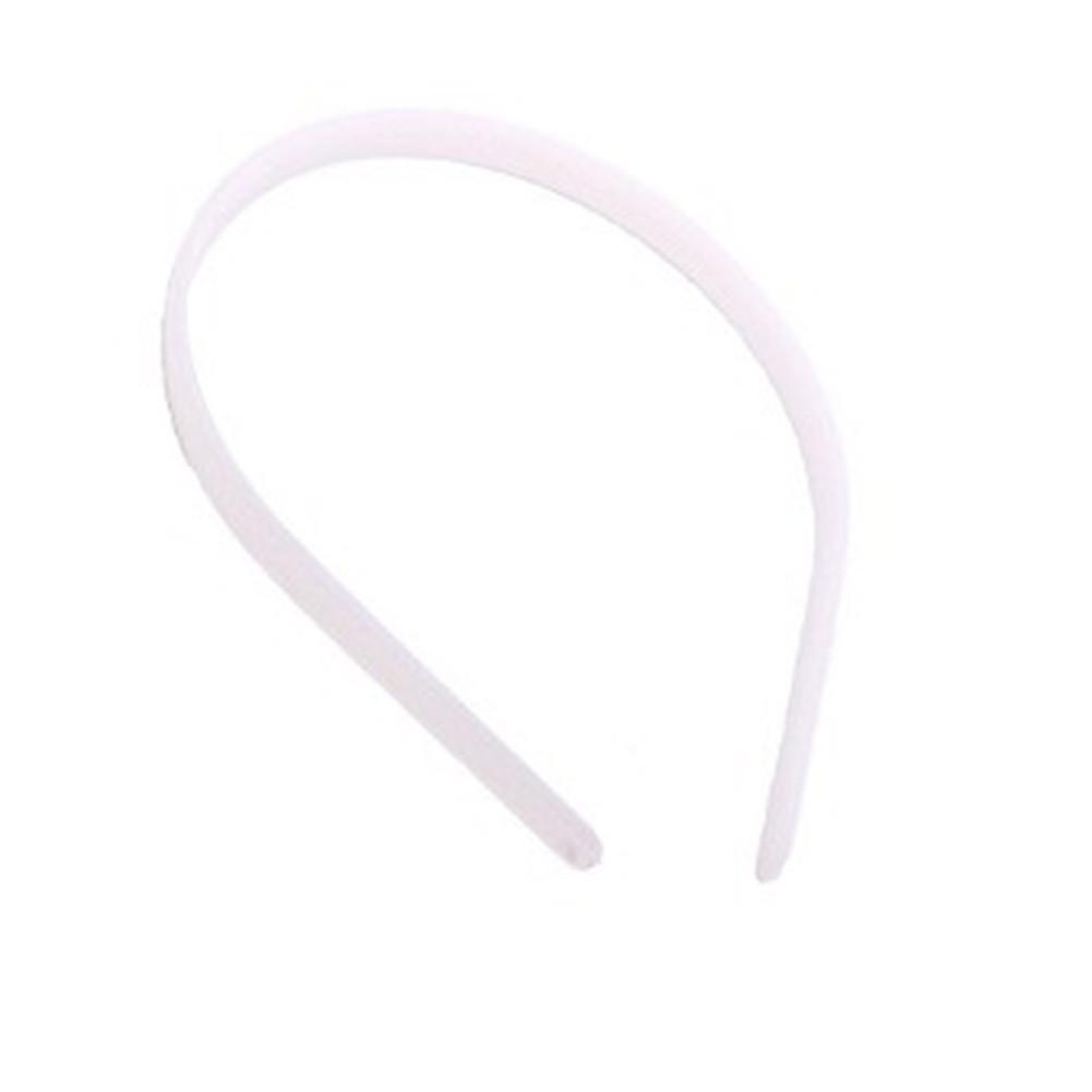 White Plastic Headbands - 1/4" (12/pack)