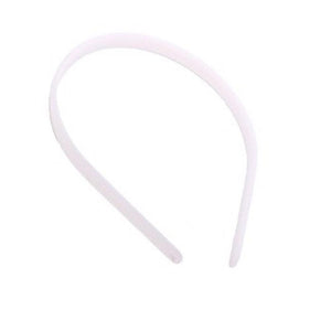 White Plastic Headbands - 1/4" (12/pack)