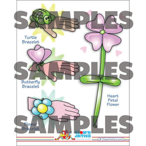 Restaurant Syle Balloon Menu - Wands & Flowers