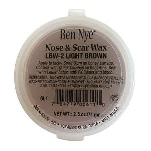 Ben Nye Nose & Scar Molding Wax (Light Brown)