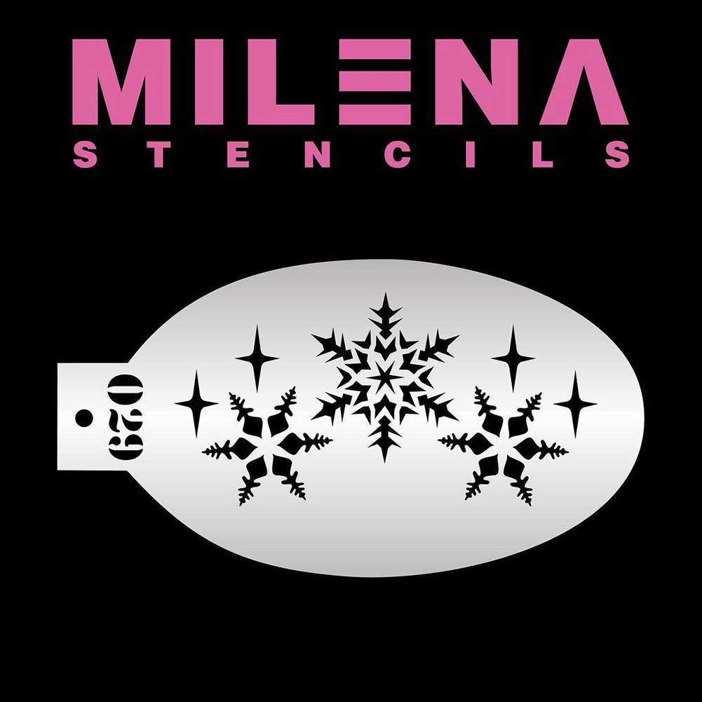 Milena Face Painting Stencils - Design 029