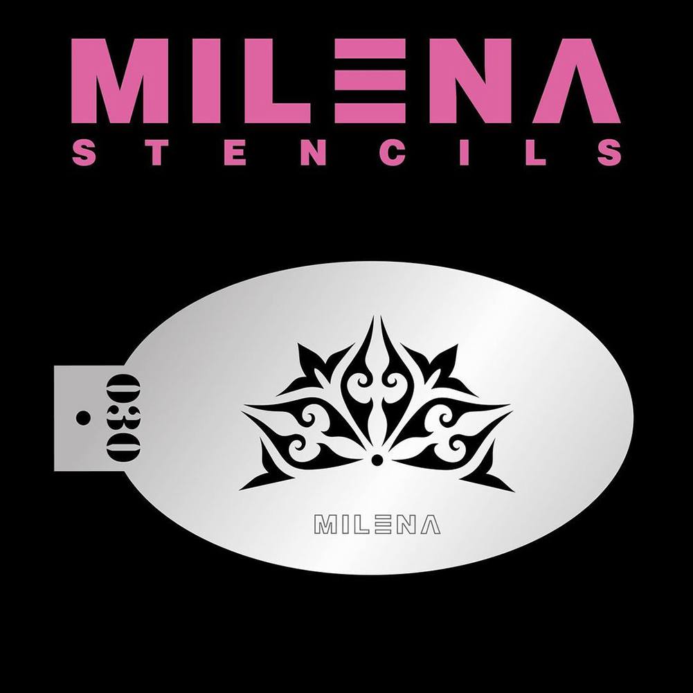 Milena Face Painting Stencils - Crown Centerpiece 030