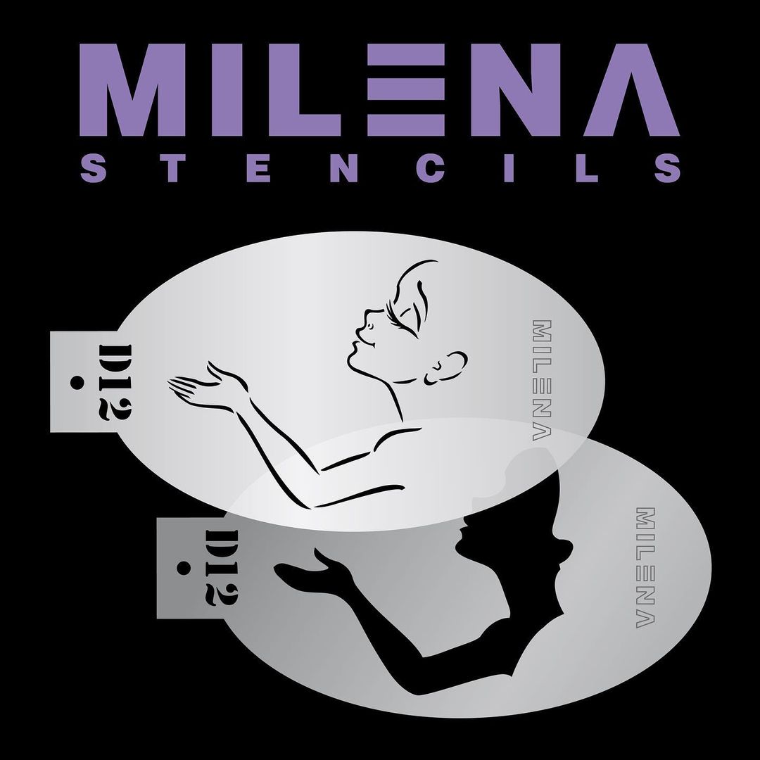 Milena Face Painting Stencils - Double Stencil - Fairy D12