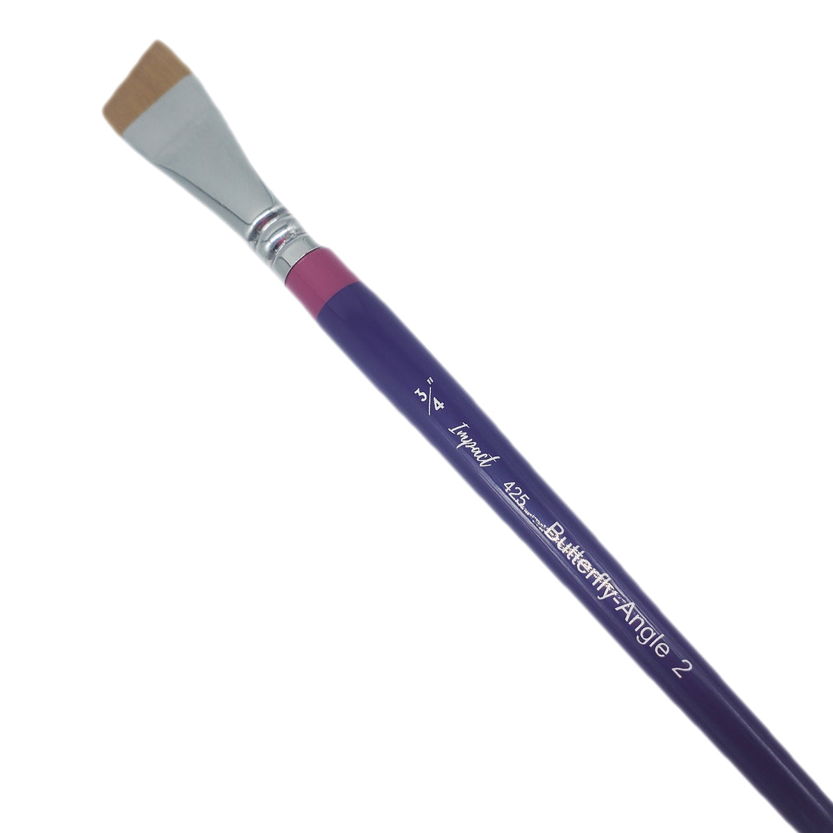 Impact Angle (425) Face Painting Brush - Butterfly Angle 2 (3/4&quot;), Short Bristle Length