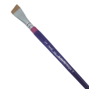 Impact Angle (425) Face Painting Brush - Butterfly Angle 2 (3/4"), Short Bristle Length