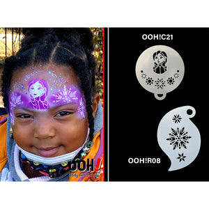 Ooh! Flip Stencil - Snowflake Princess Flip