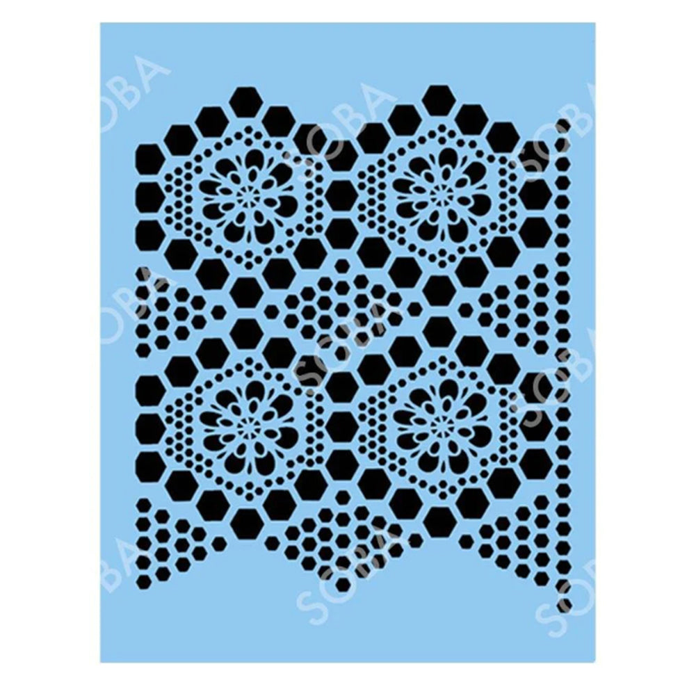 SOBA Quick EZ Face Painting Stencil - Lace