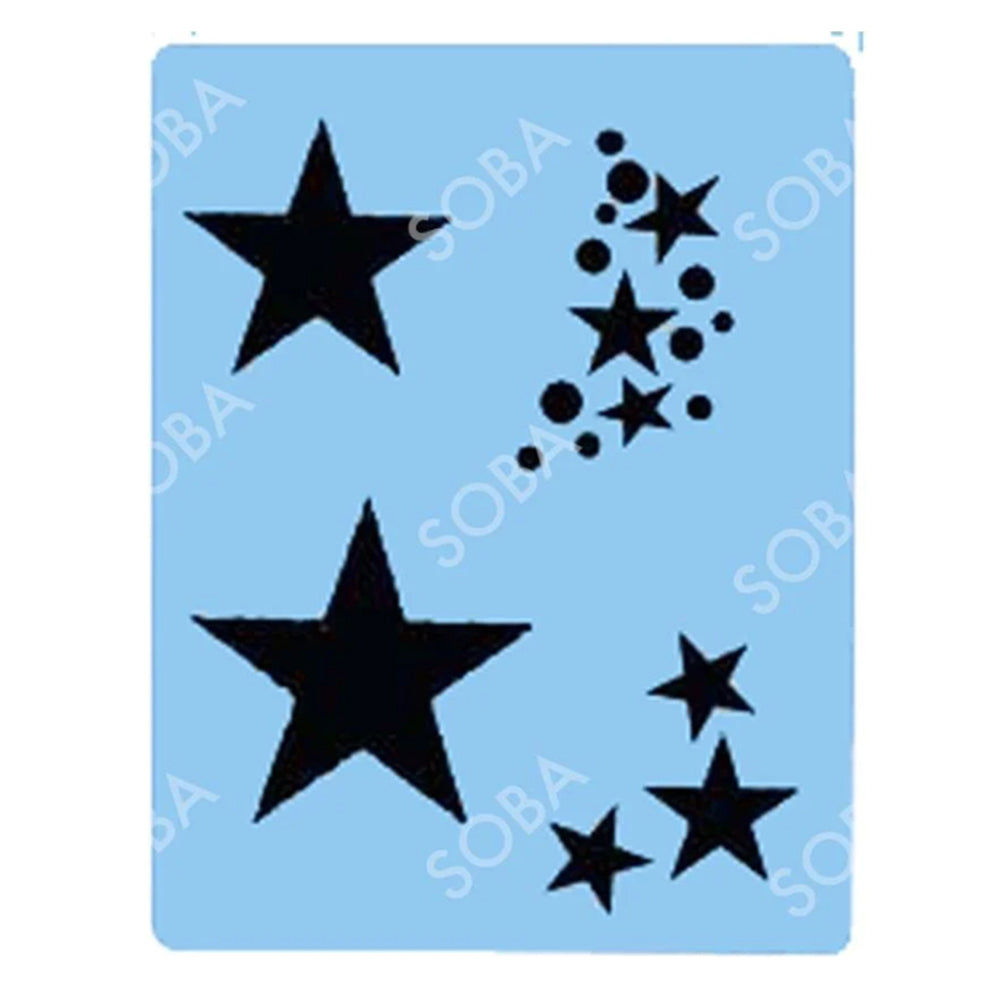 SOBA Quick EZ Face Painting Stencil - Star Group